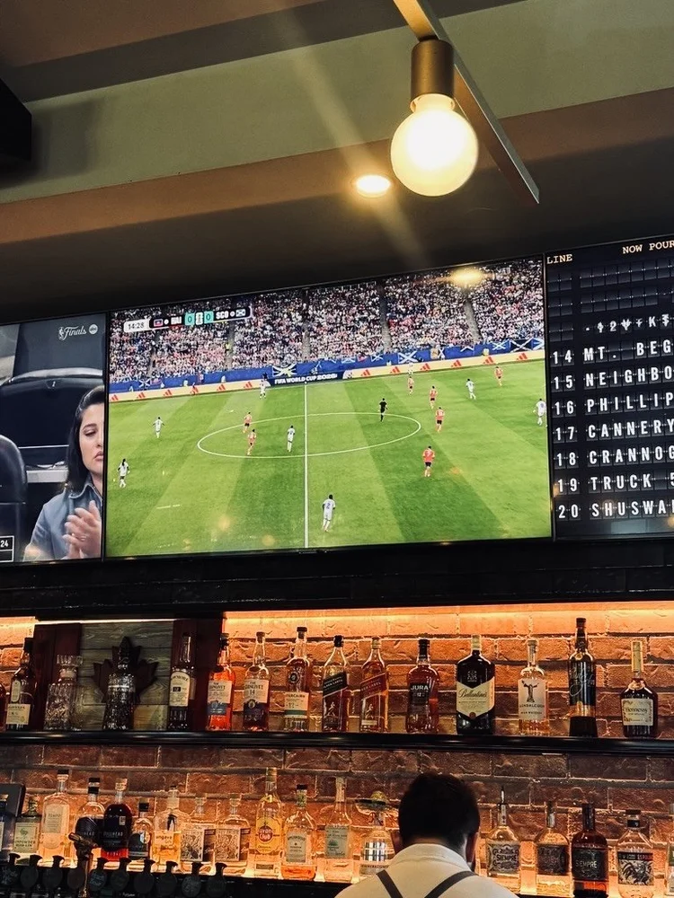 Big-screen sports at the bar