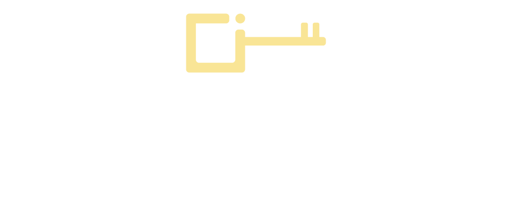 Logo with a stylized yellow key above the black text 'The Quoin Co.' on a black background.
