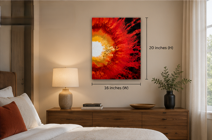 Vibrant Energy Abstract Canvas Art - Original