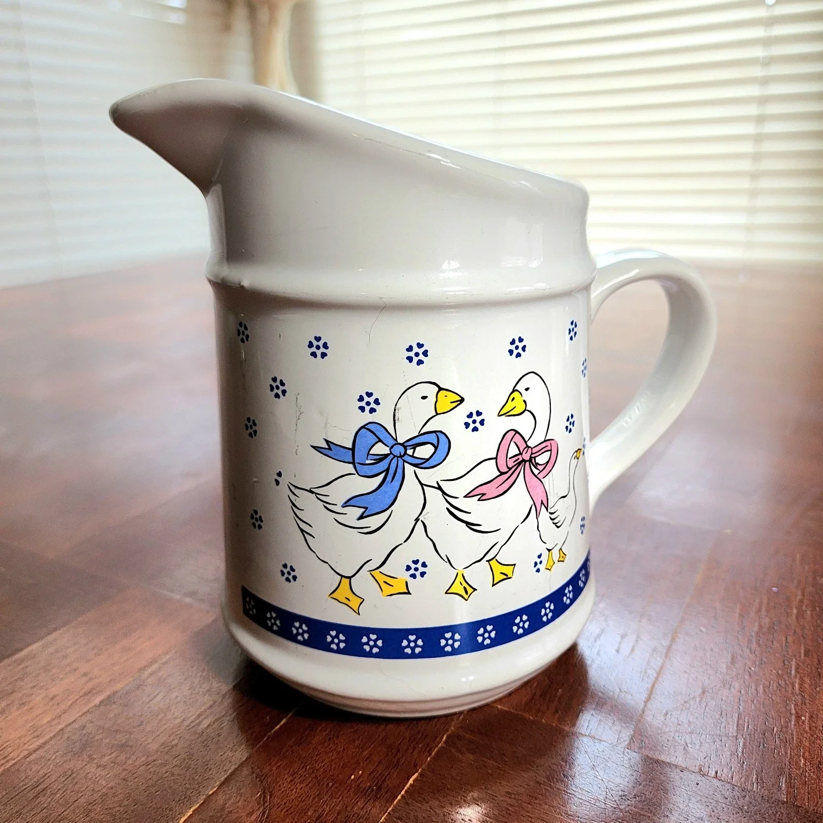 vintage 1980s  goose pitcher