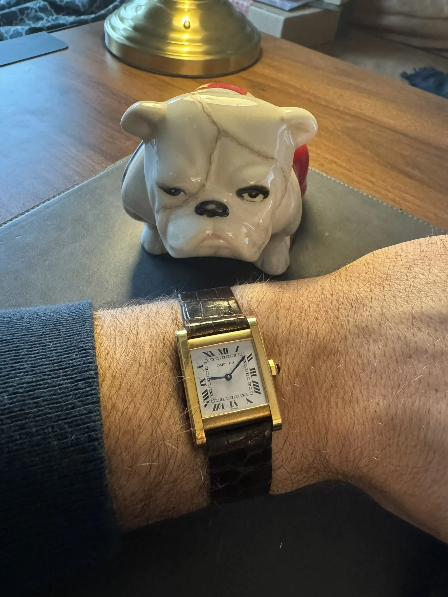 A vintage Cartier Tank Normale Reference 78092 in a yellow gold case with Mark III dial.