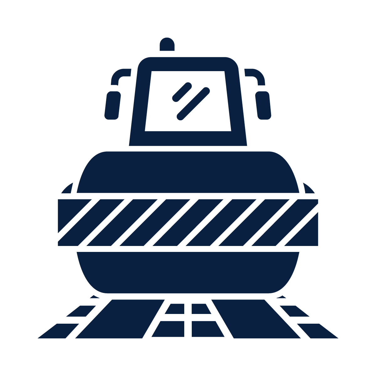 Asphalt paving icon.