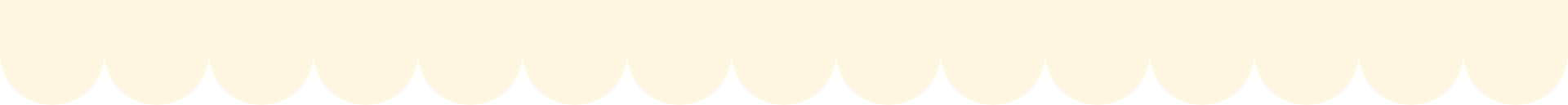 White scalloped decorative border with a regular pattern across the top of the image.
