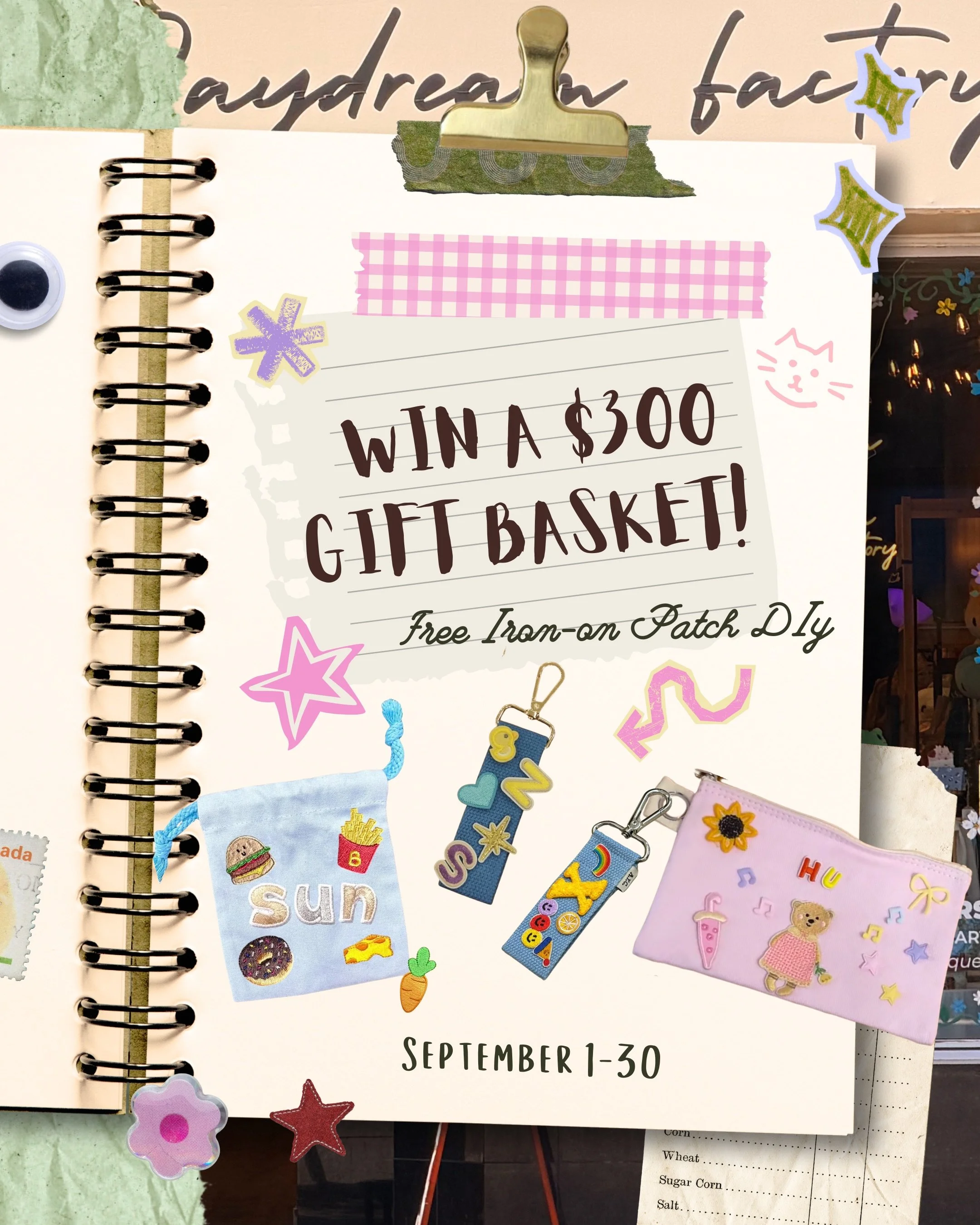 Back-to-school fun is here! 🍎✏️✨ Spend $40+ to get 1 stamp and a FREE iron-on patch DIY. Collect 3 stamps to enter for a chance to win a $300 gift basket! 🎁

September 1&ndash;30. Swipe for details and participating vendors 💕

#vancover #dıy #sout