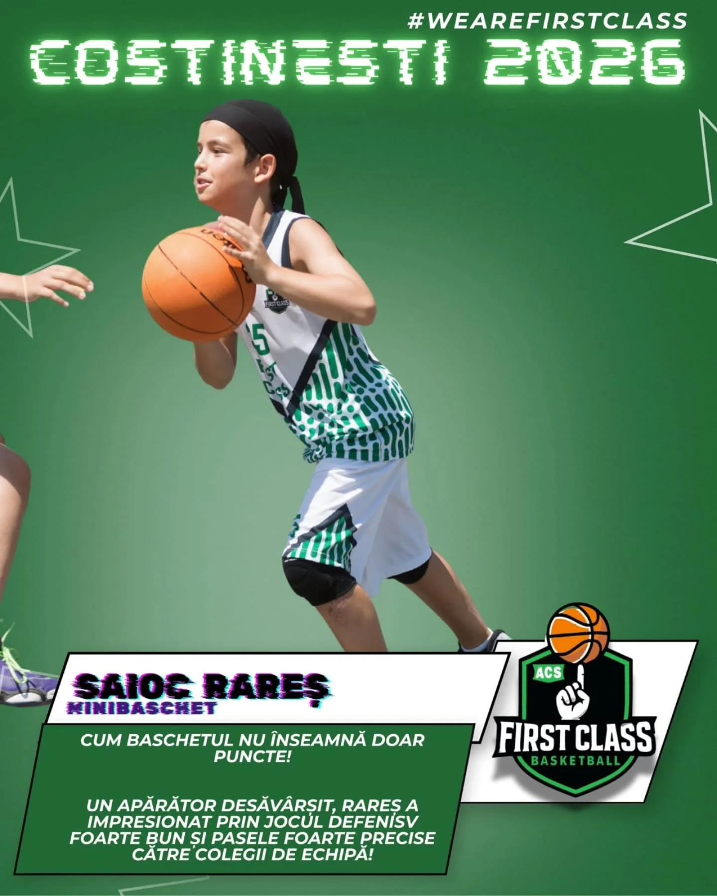 Good work ! Felicitări Rareș pentru dedicare și personalitate! #wearefirstclass #basketball #baschetcopii #baschetbucuresti
