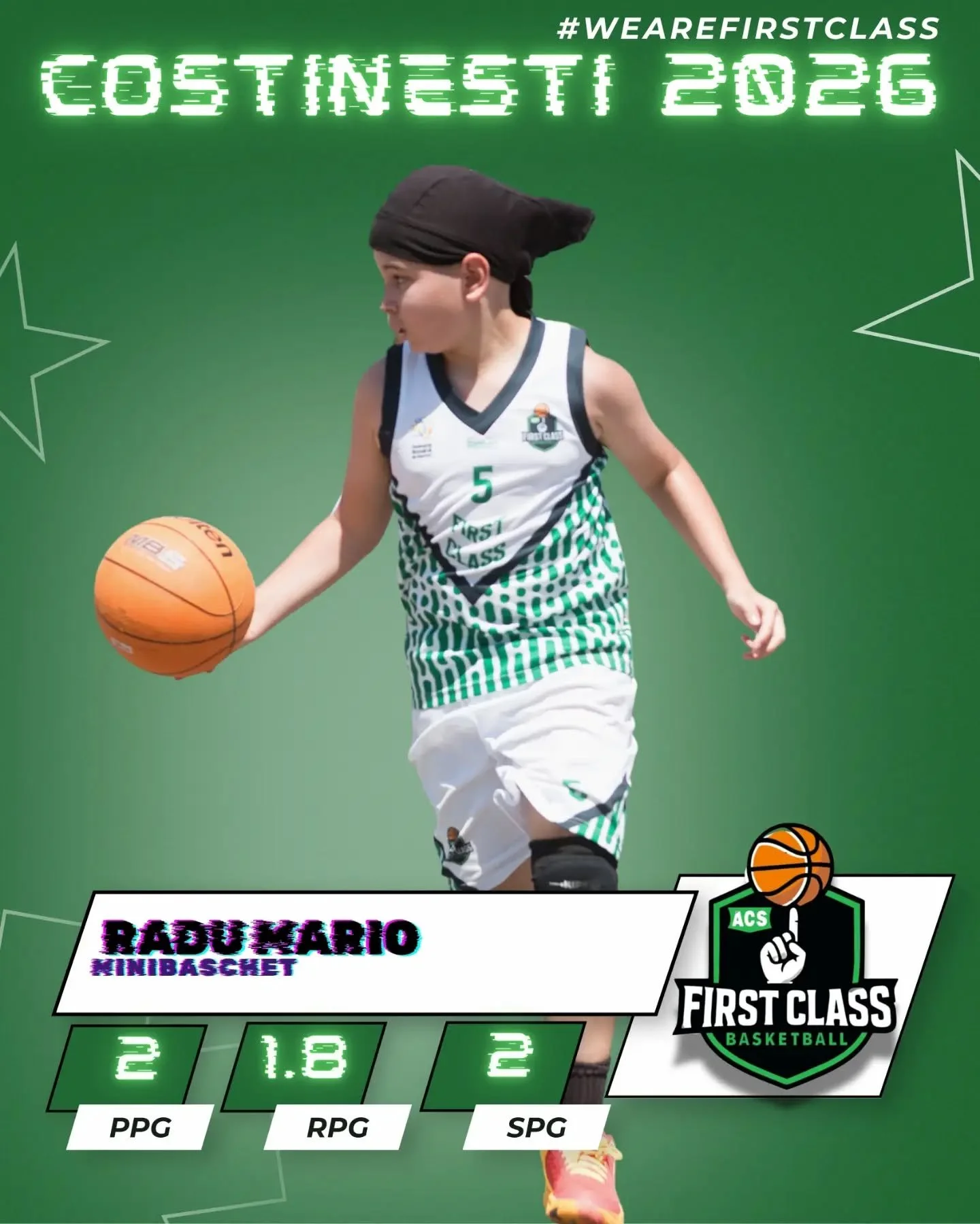 Mario a avut un joc colectiv solid la care a adăugat mult curaj și dedicare ! #wearefirstclass #baschetcopii #basketball🏀 #basketballplayer