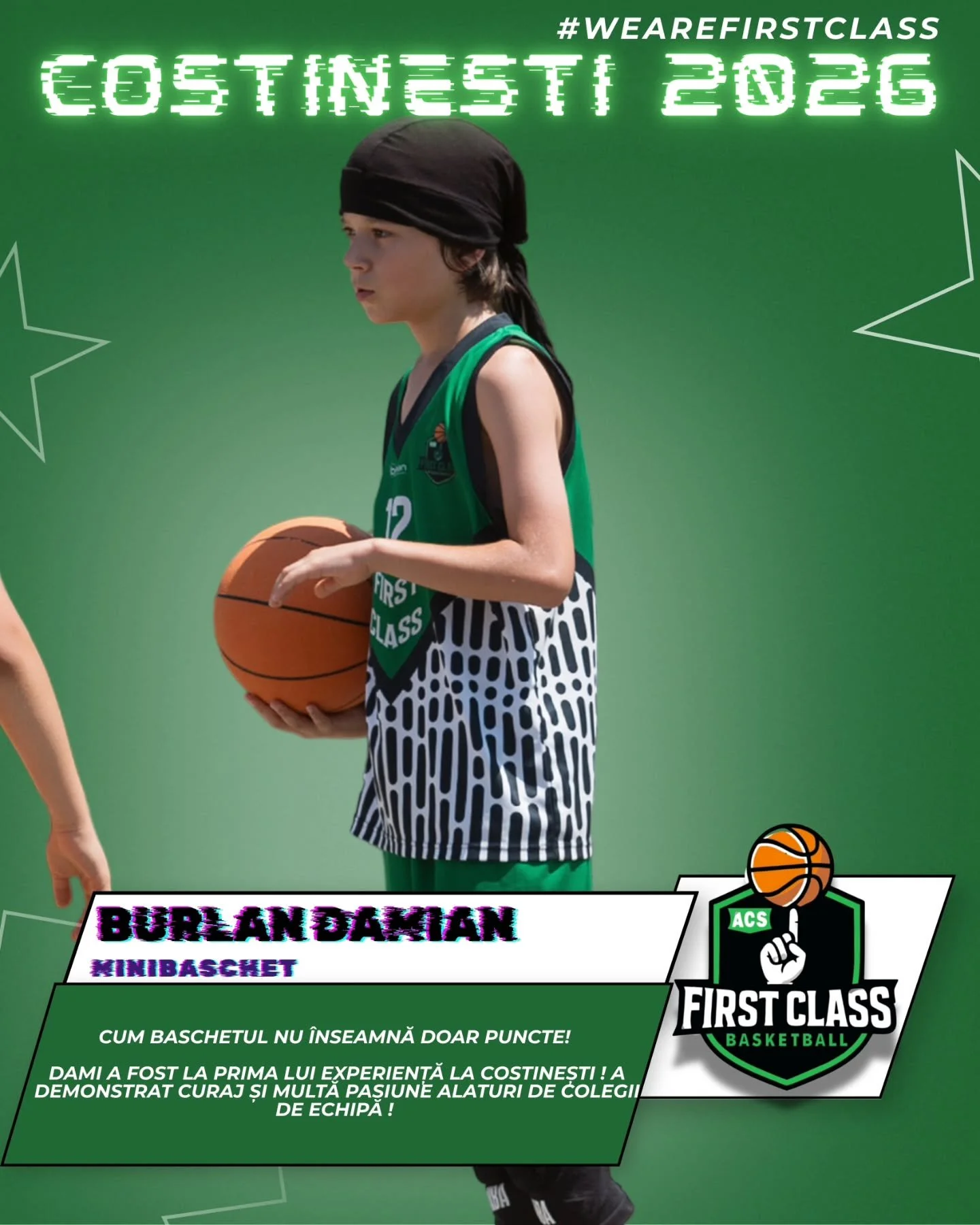 Curaj și &icirc;ncredere! Aceste două lucruri &icirc;l definesc pe Damian care a crescut foarte mult alaturi de noi anul acesta ! #wearefirstclass #basketball #baschetcopii #baschetbucuresti