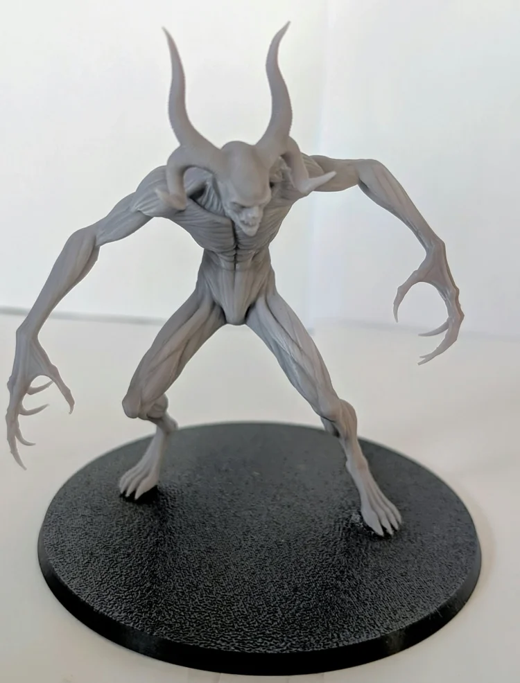 Horned Shadow demon resin miniature