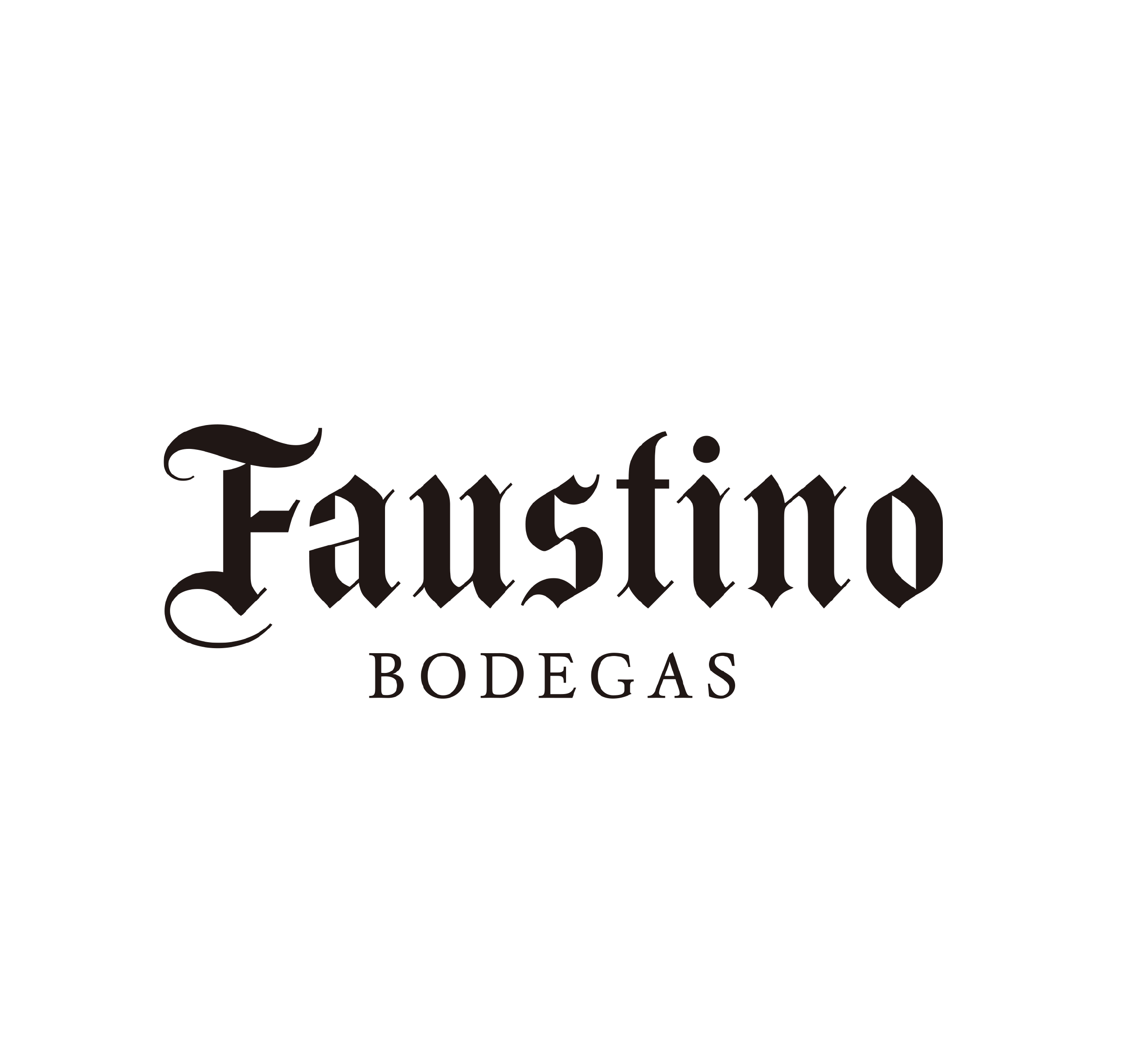 Black logo with the words 'Terrafina Bodegas' in gothic font