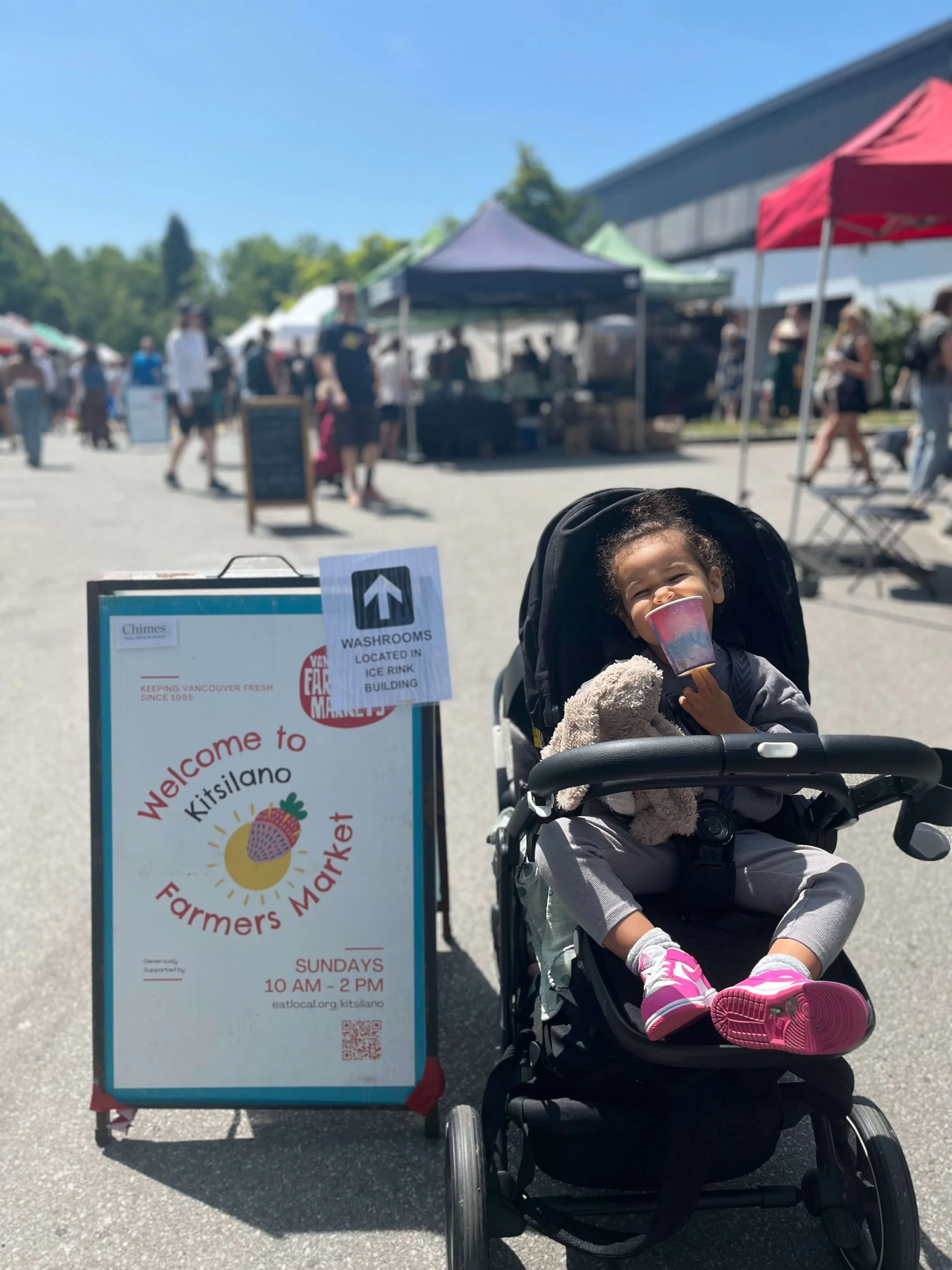 Where We Spent a Wake Window: Kitsilano Farmers Market