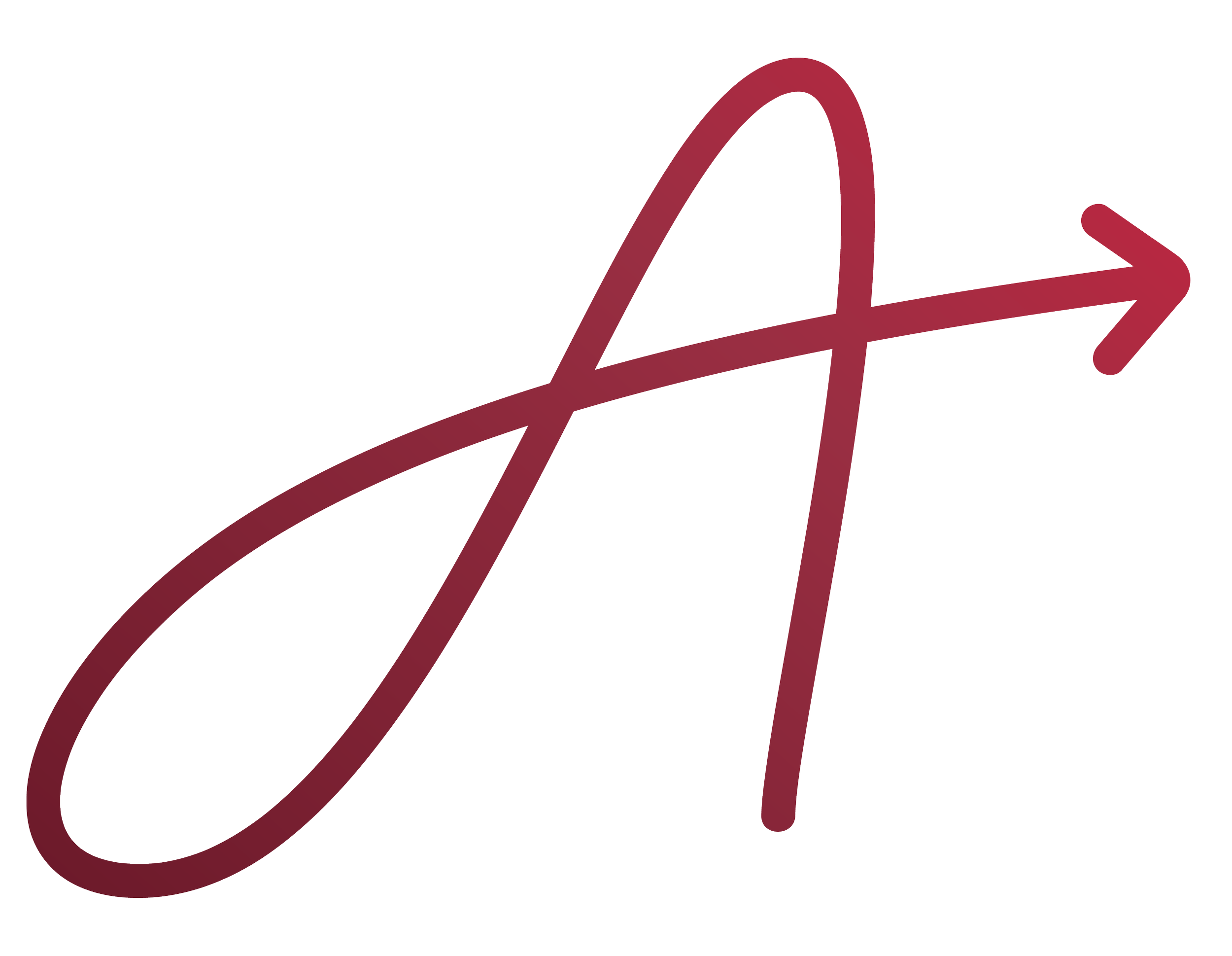 A stylized, minimalist line drawing of a paperclip, outlined in dark red, on a black background.