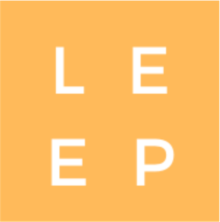 Letters 'L', 'E', 'E', 'P' arranged vertically on an orange background.