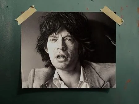 MICK JAGGER
Oil on Board   14 x 16 in
16 x 18 x 2.5 in. (framed)
M.A. Doran Gallery