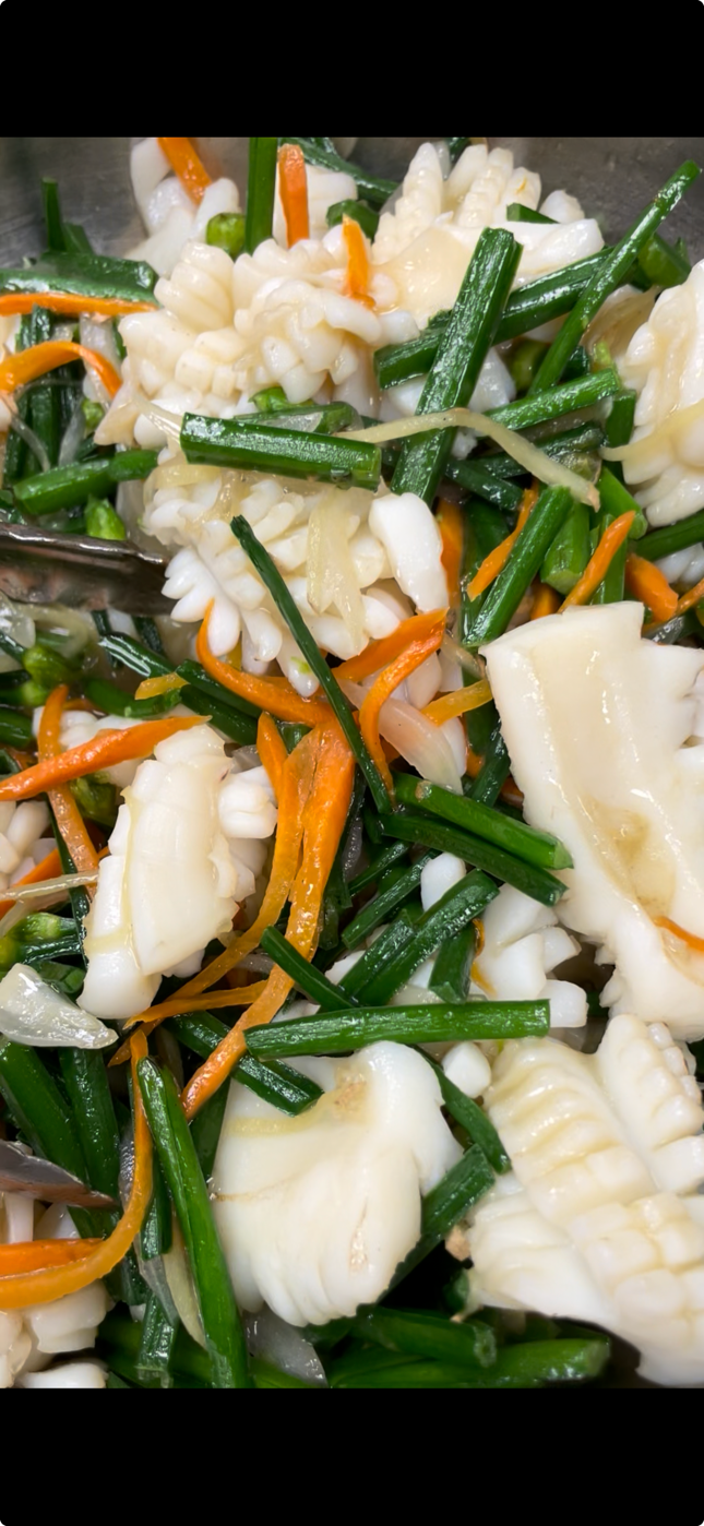 stir fried calamari