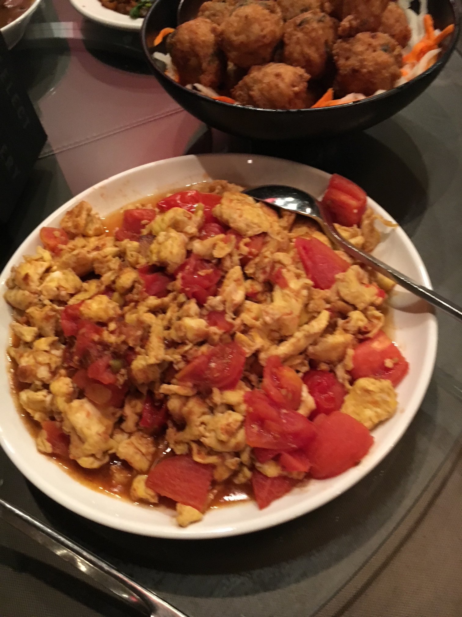 saute tomato & egg
