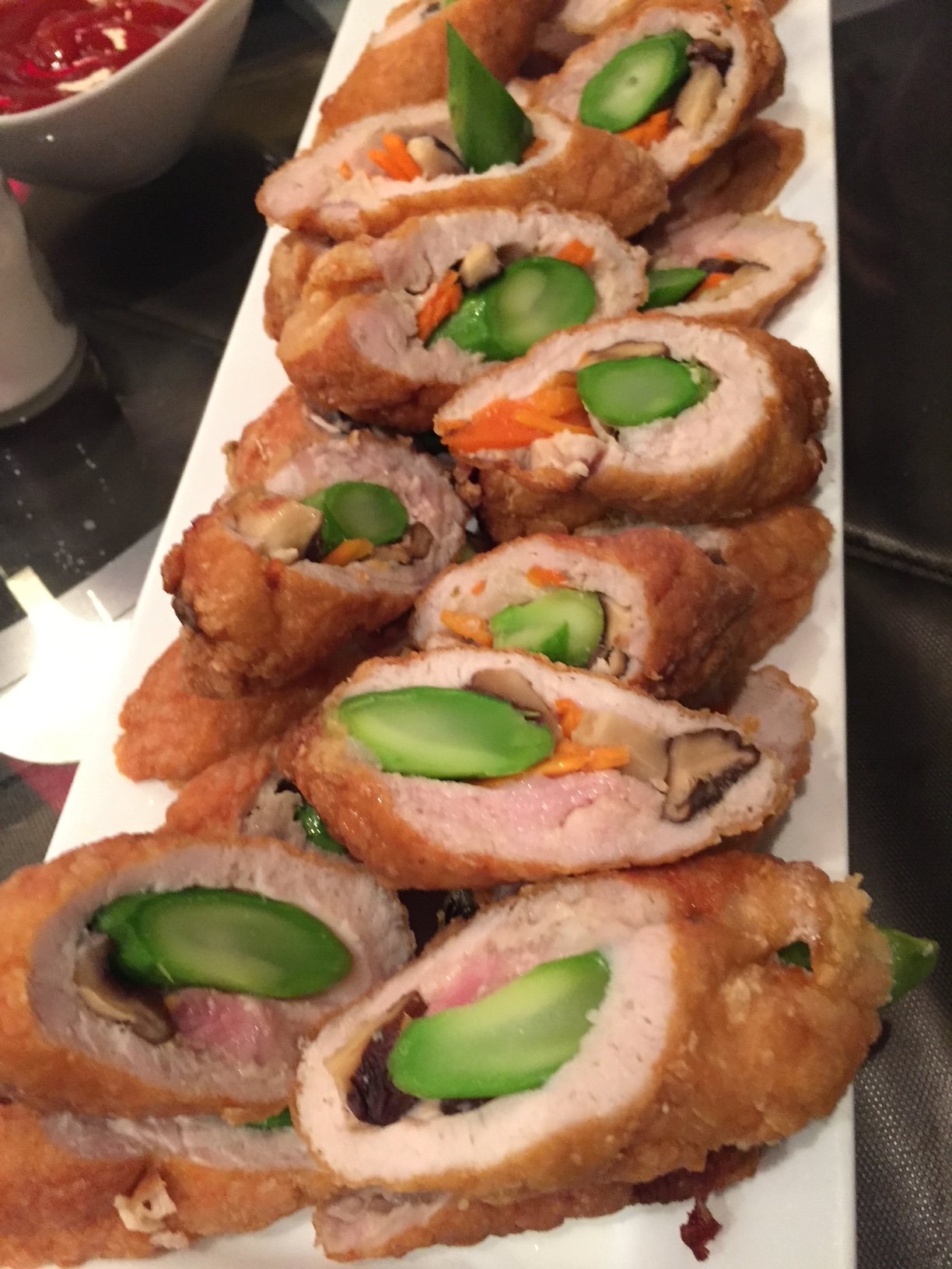 pork roll with asparagus