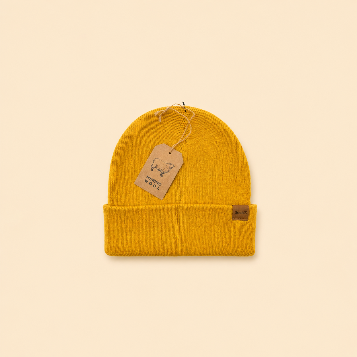 Slouchy Fine Knit Toque - Mustard