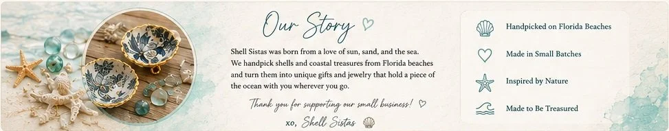 Shell Sistas story and coastal values, inspired by Florida beaches