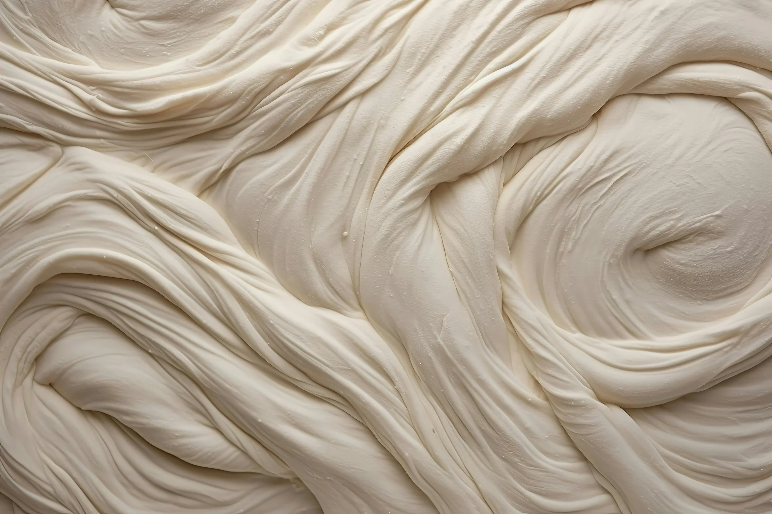 Close-up of House of OKS whipped body butter with smooth, creamy swirls highlighting its rich, whipped texture.