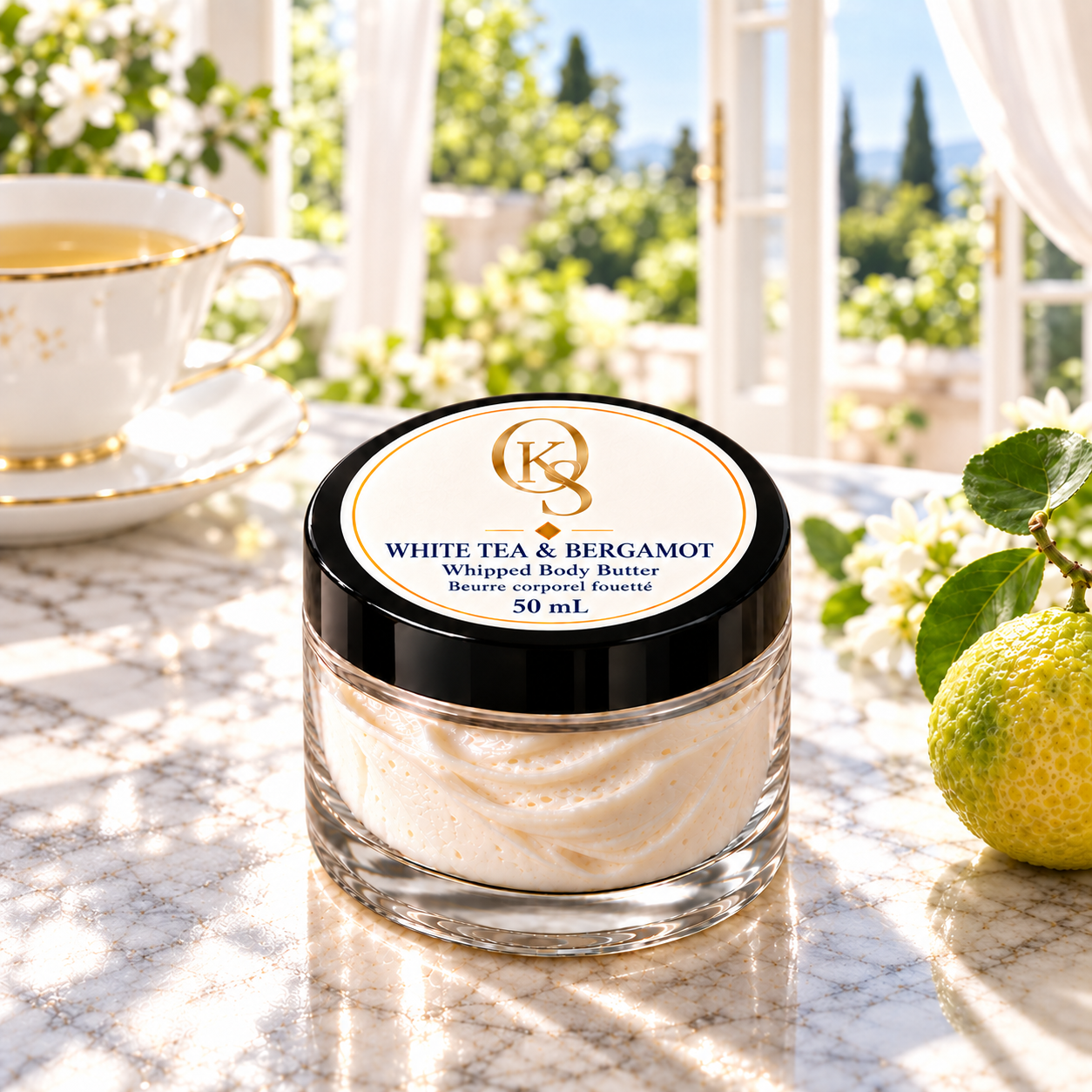 White Tea & Bergamot Whipped Body Butter — 50 mL (Pre-Order)