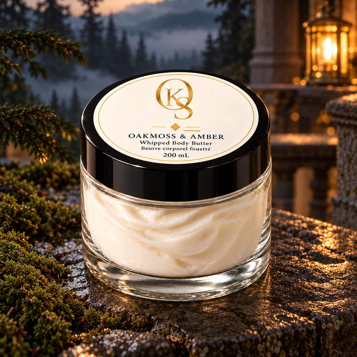 Oakmoss & Amber Whipped Body Butter — 200 mL (Pre-Order)