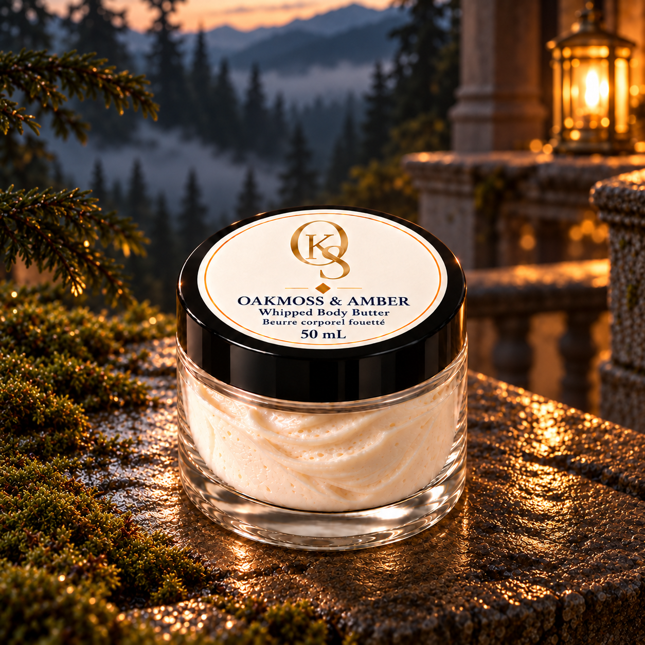 Oakmoss & Amber Whipped Body Butter — 50 mL (Pre-Order)