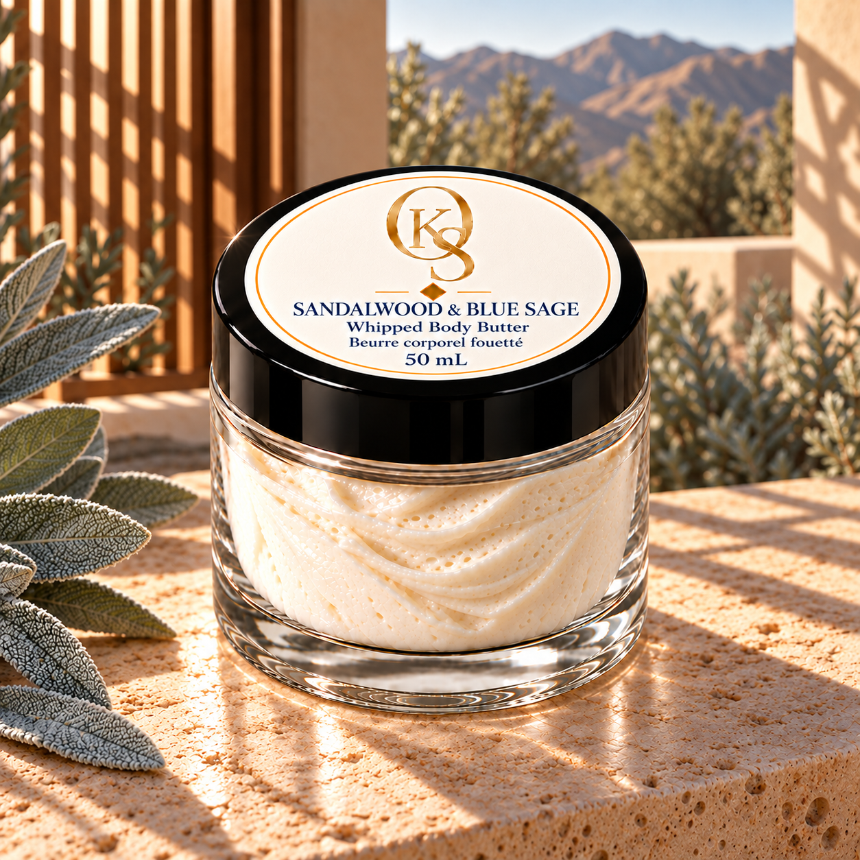 Sandalwood & Blue Sage Whipped Body Butter — 50 mL (Pre-Order)