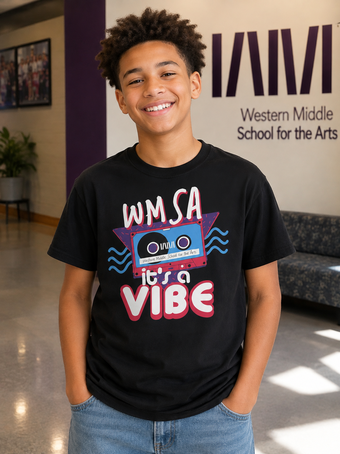 Western Middle T Shirt Black It's a vibe