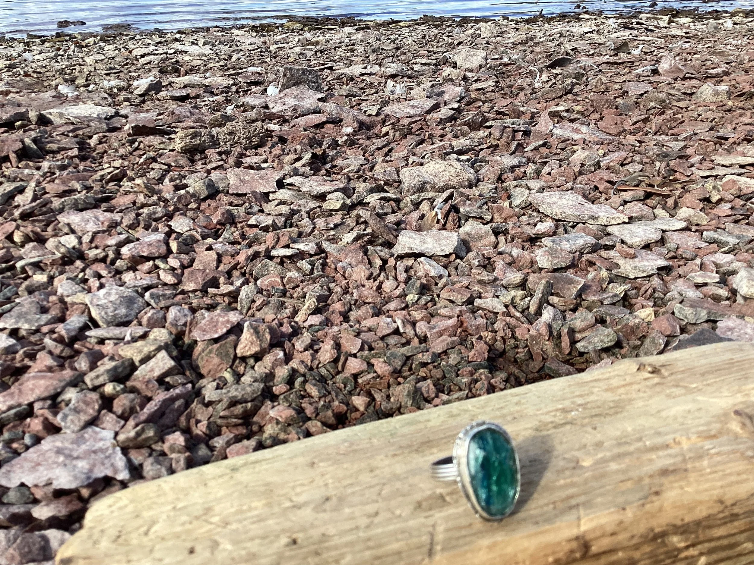 Sterling and Kyanite Ring