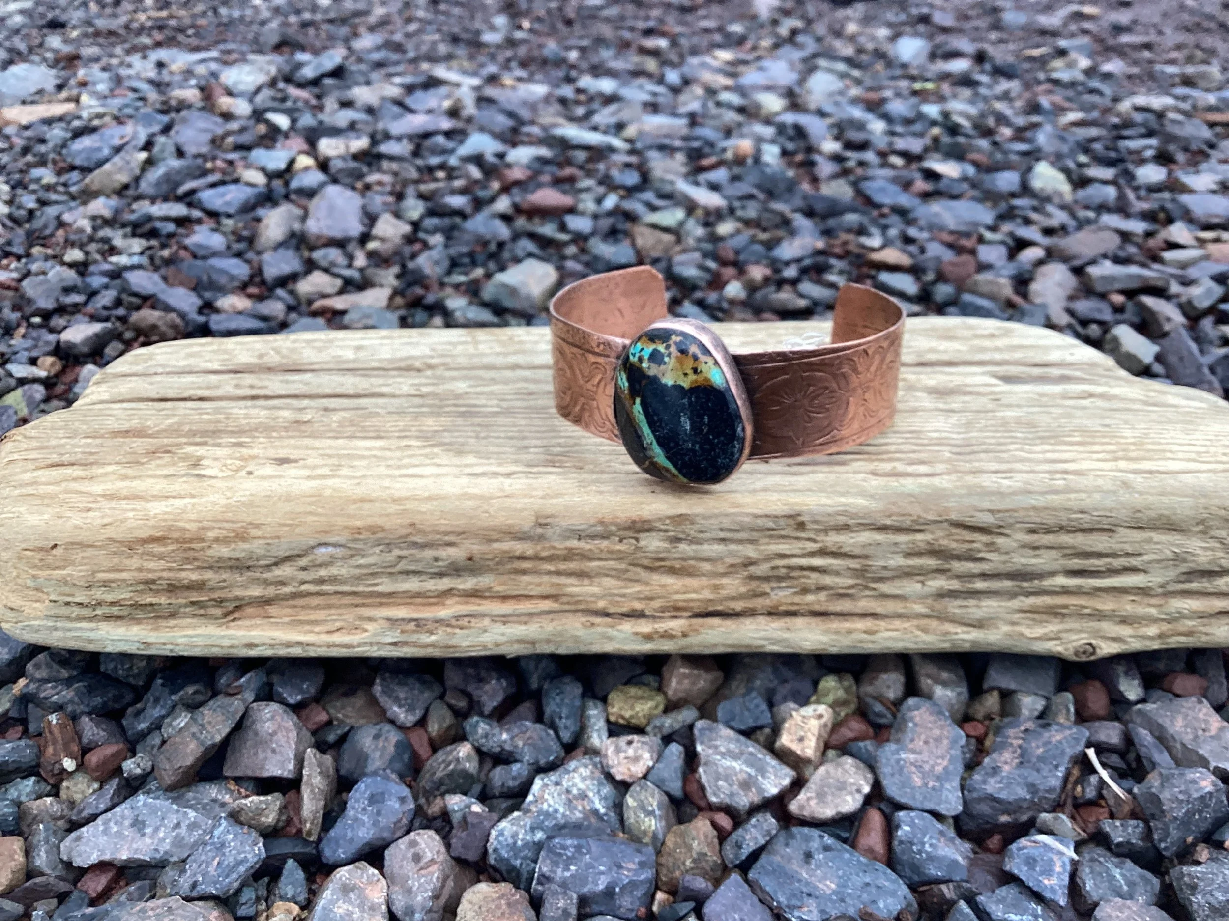 Copper and Turquoise Cuff Bracelet
