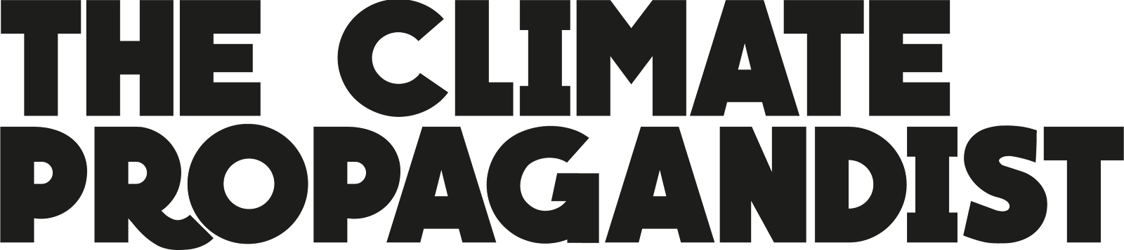Logo reading "The Climate Propagandist" in large black letters.