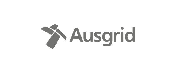 Ausgrid logo with a satellite dish icon