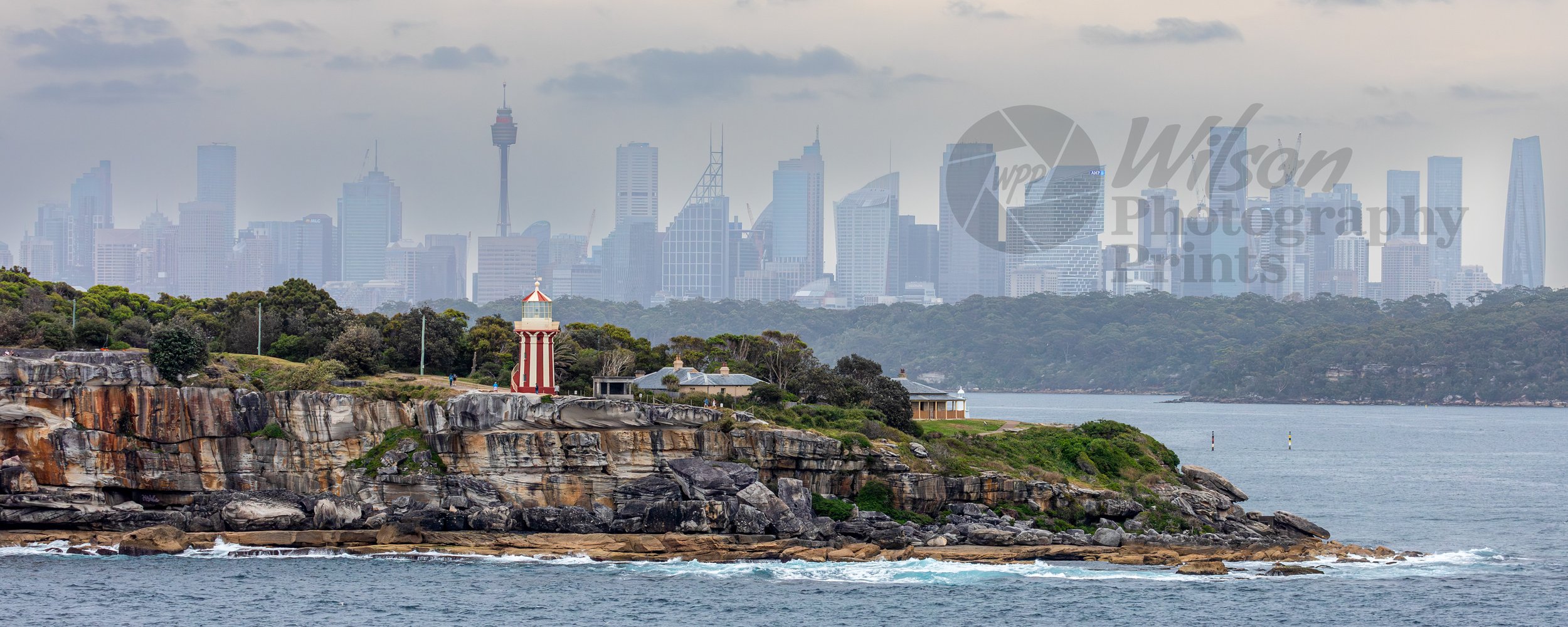 Hornby Lighthouse Watson Bay Sydney Skyline in the distance
