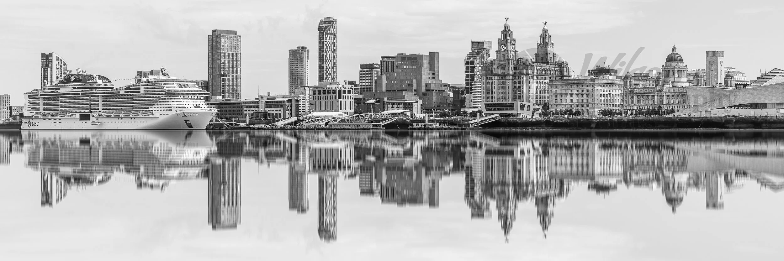 Liverpool Waterfront Reflections Large Composite Photograph