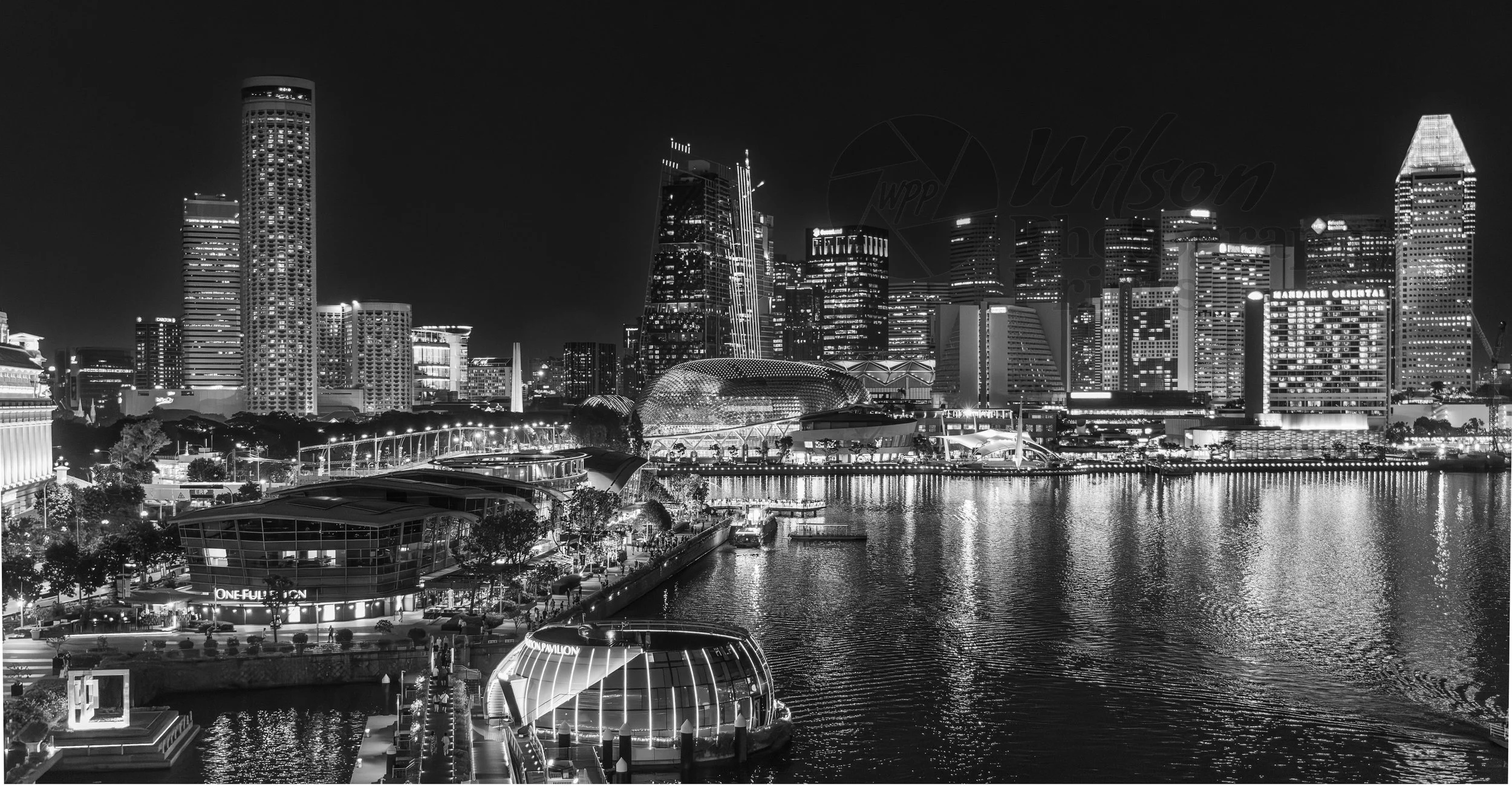 Singapore Marina Bay Waterfront at Night