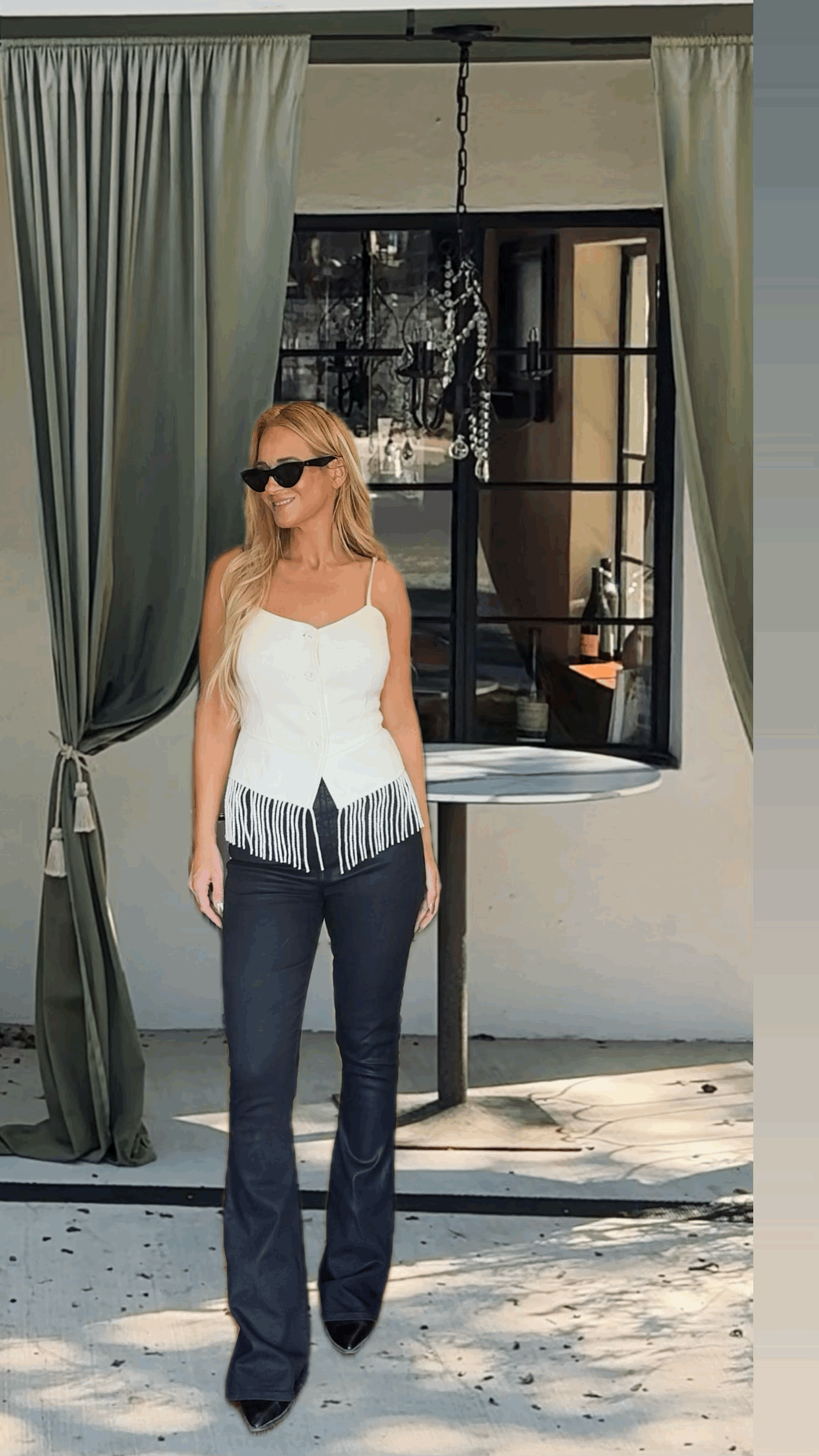 Fringe with Benefits Button Tank Top