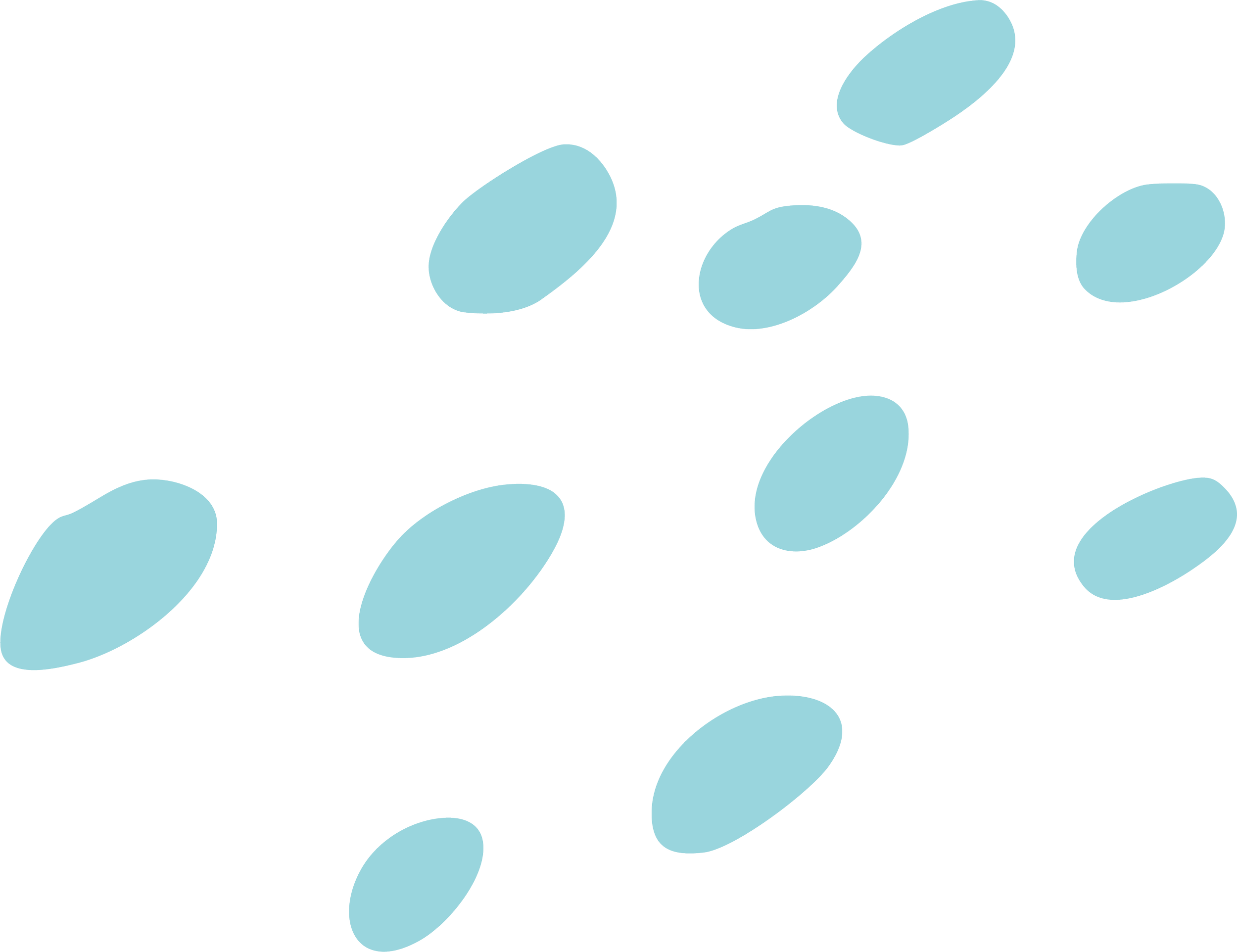 Light blue elliptical shapes scattered randomly on a black background.