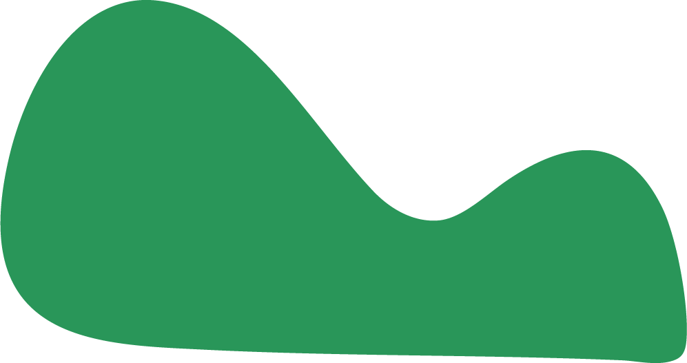 Abstract green and black shape with smooth curves and minimal detail.