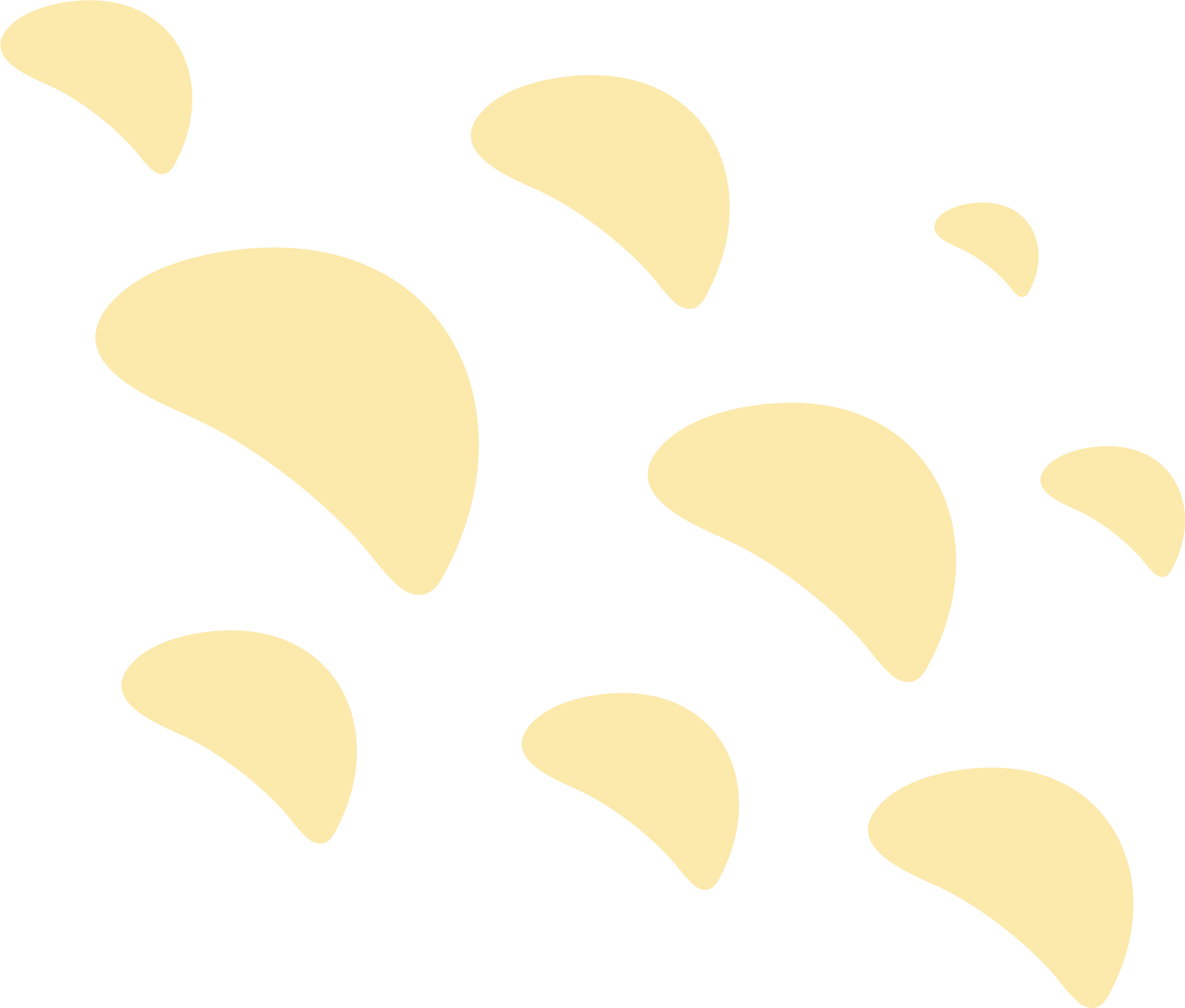 Abstract pattern of irregular cream-colored shapes on a black background.