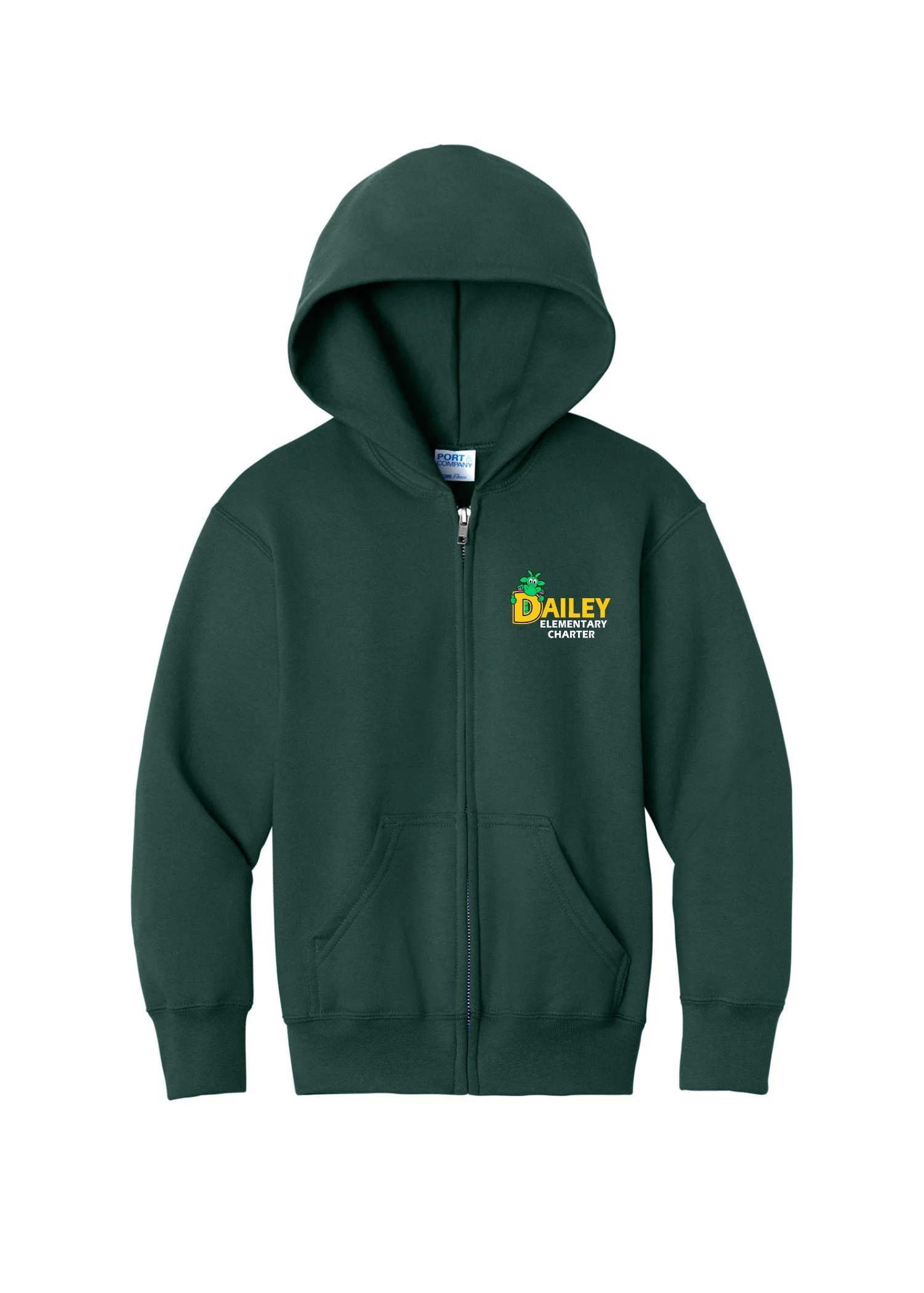 Green Zip Up Hoodie