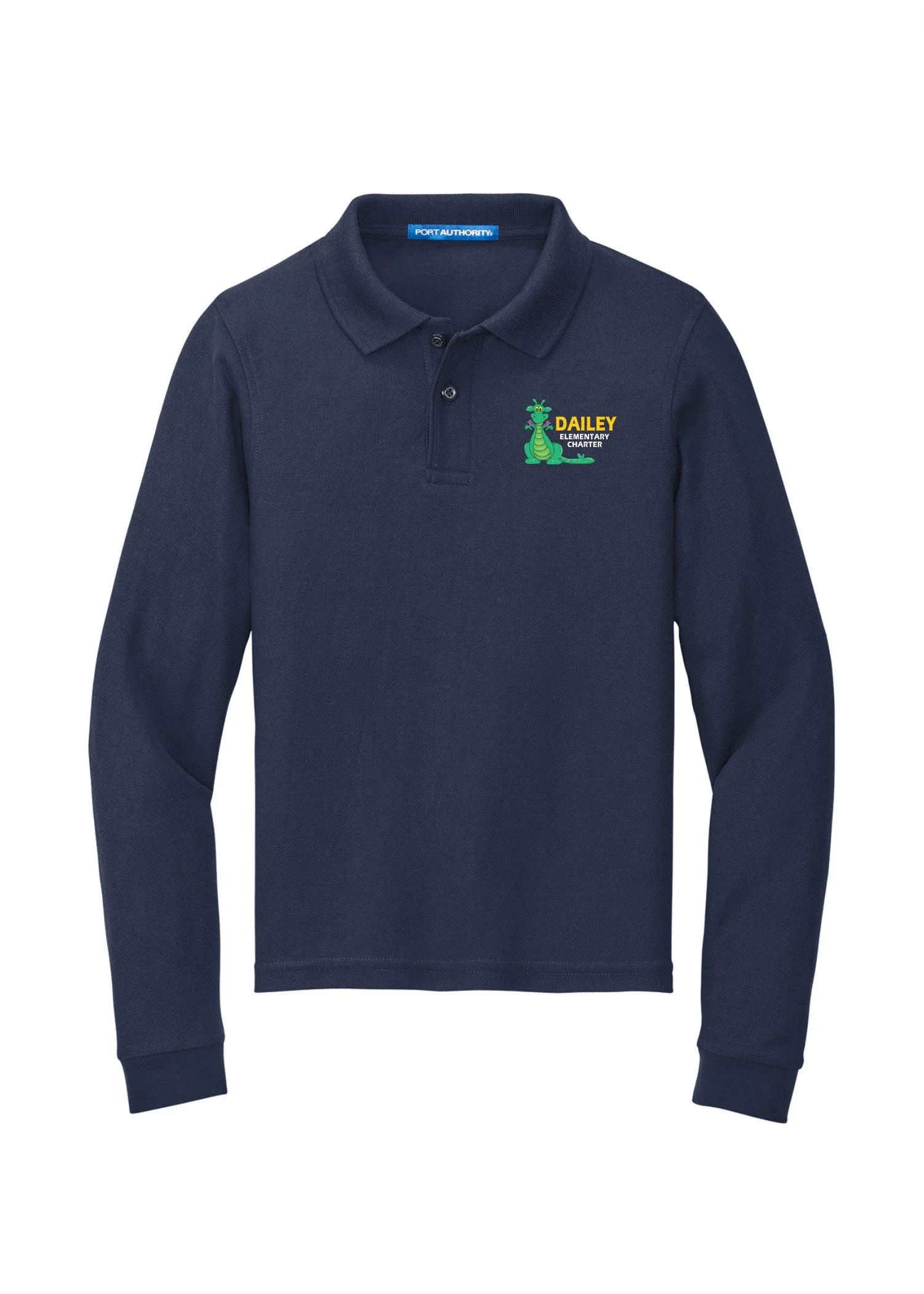 Navy Long Sleeve Polo