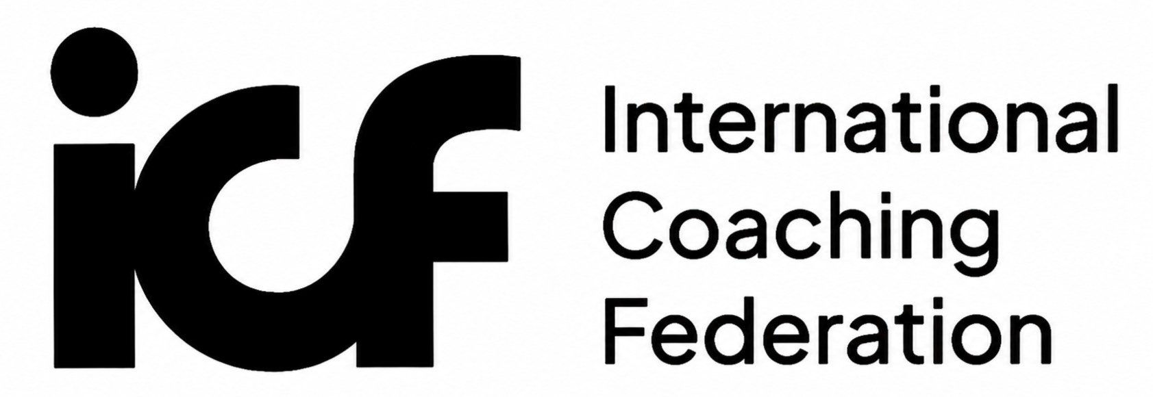 The logo of the International Coaching Federation featuring the 'International Coaching Federation' to the right.