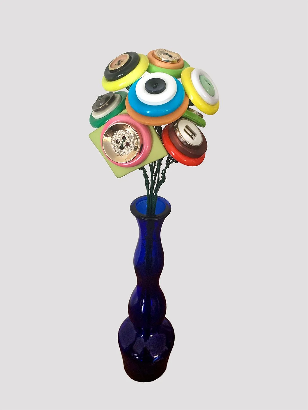 Large Button Bouquet Neon