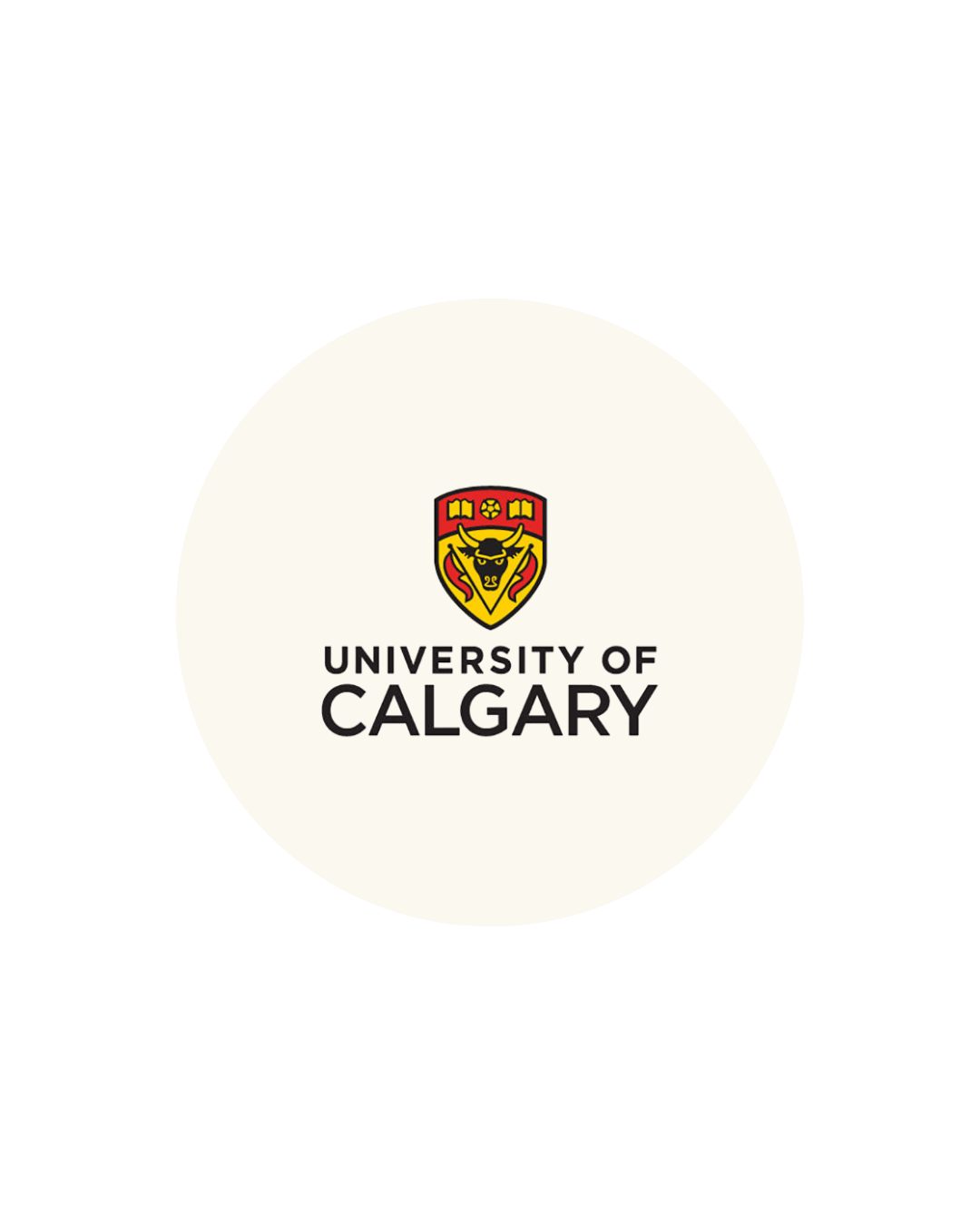 University of Calgary logo with a shield featuring a yellow bison head and the text 'University of Calgary' below.