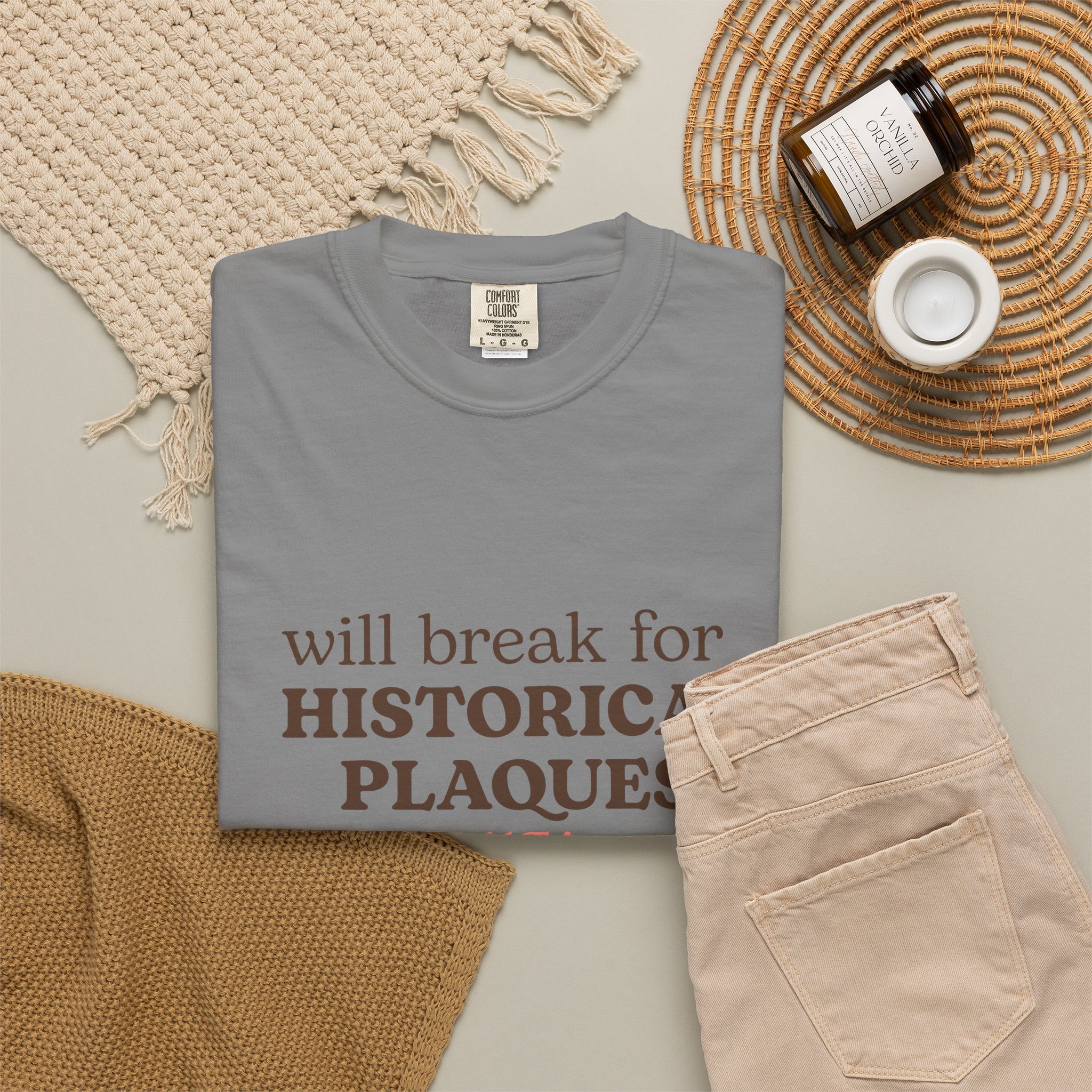 Will Break for Historical Plaques T-Shirt — Field Trip Vintage Travel Tee