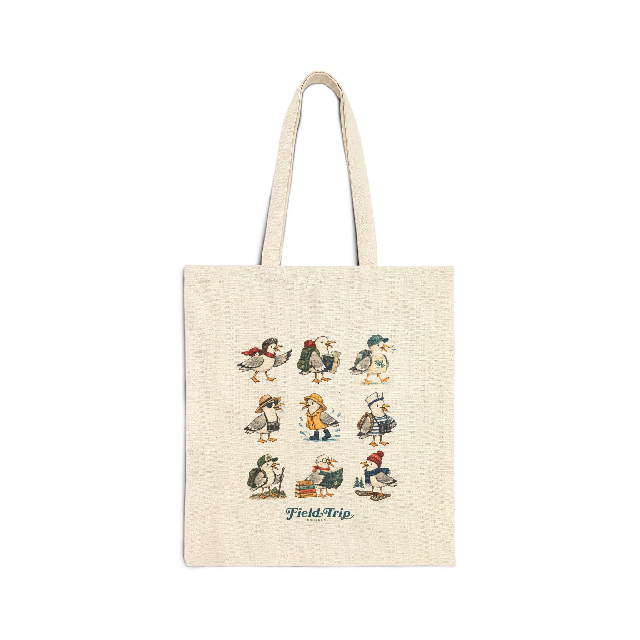 Seagull Vintage Field Trip Collective Illustration Canvas Bag