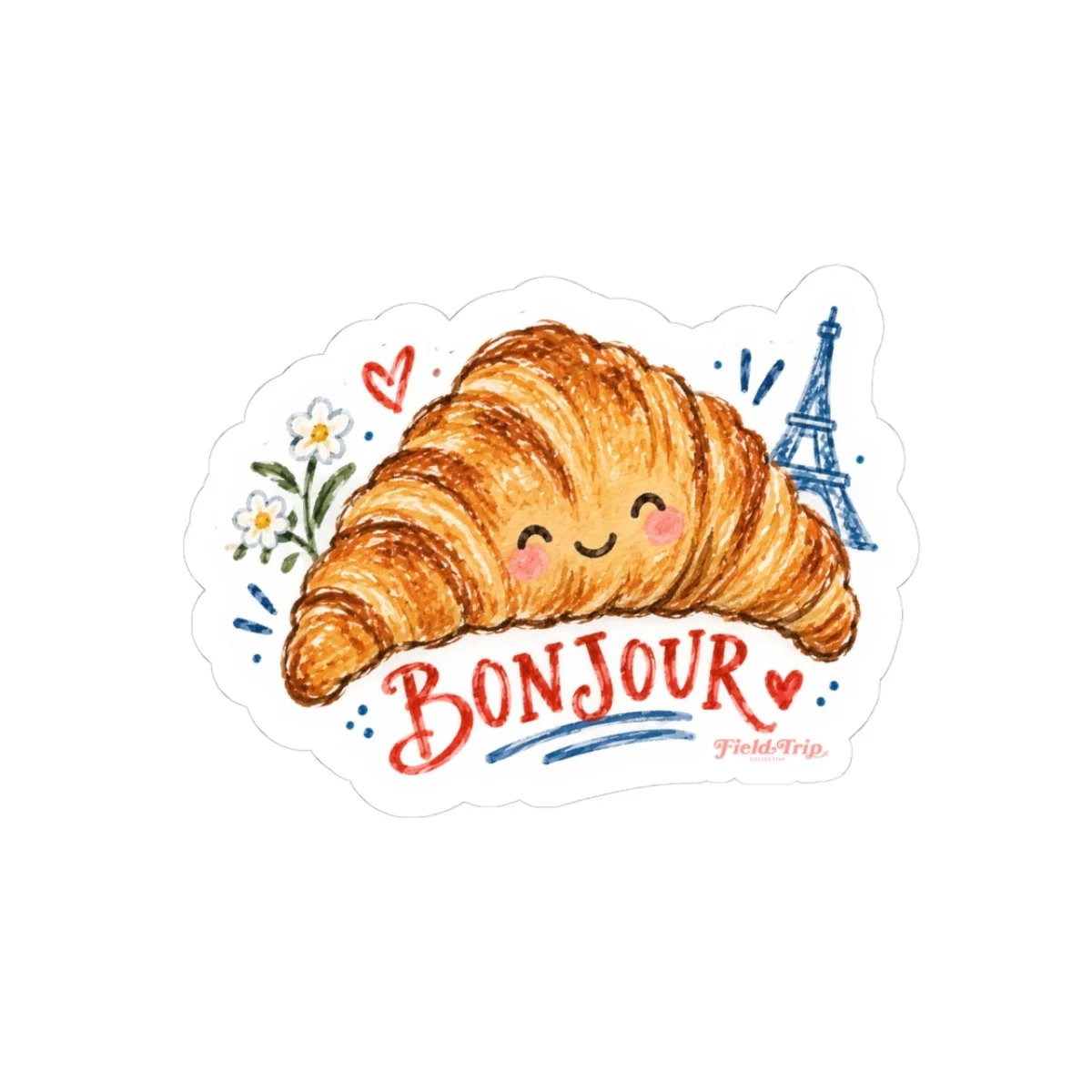 Bonjour Croissant Sticker