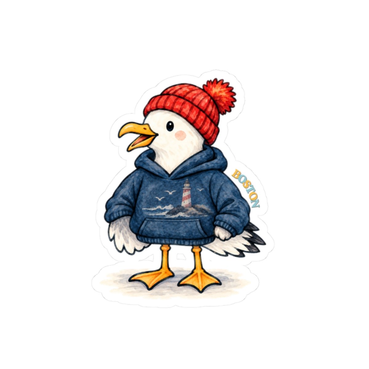 Boston Seagull Sticker