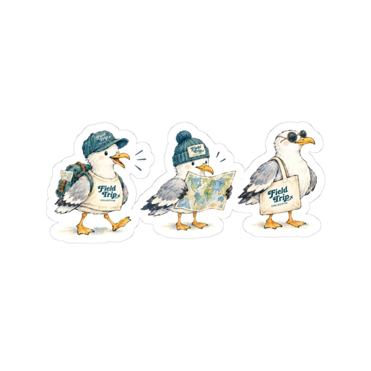 Seagull Field Trip Logo Stickers