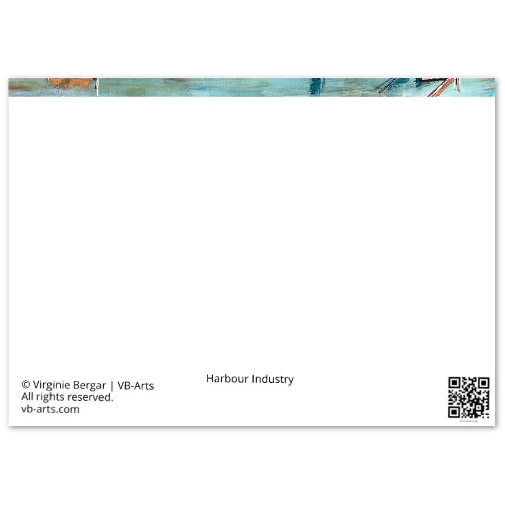 Back of the Greeting Cards made from an original artwork by frenc artist Virginie Bergar VB-Arts